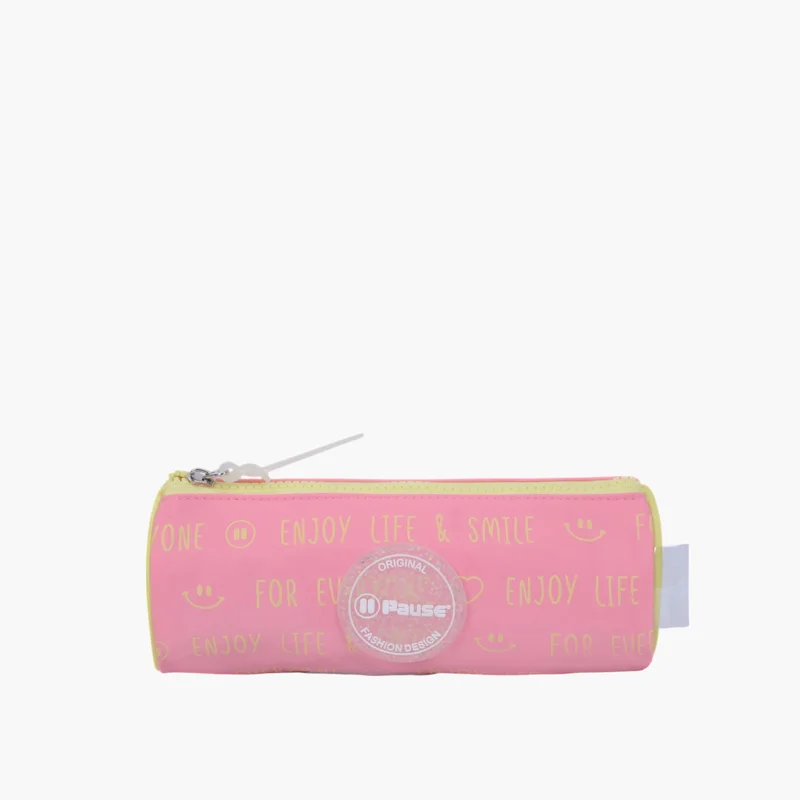 PAUSE Slogan Print Pencil Pouch for Kids